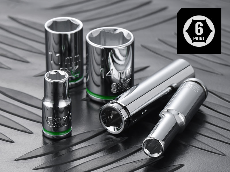 SK Tools USA - 1/4" Drive, 52 Piece, 6 Point, Shallow & Deep, SAE & Metric Chrome Socket Set - Ridge Toolbox