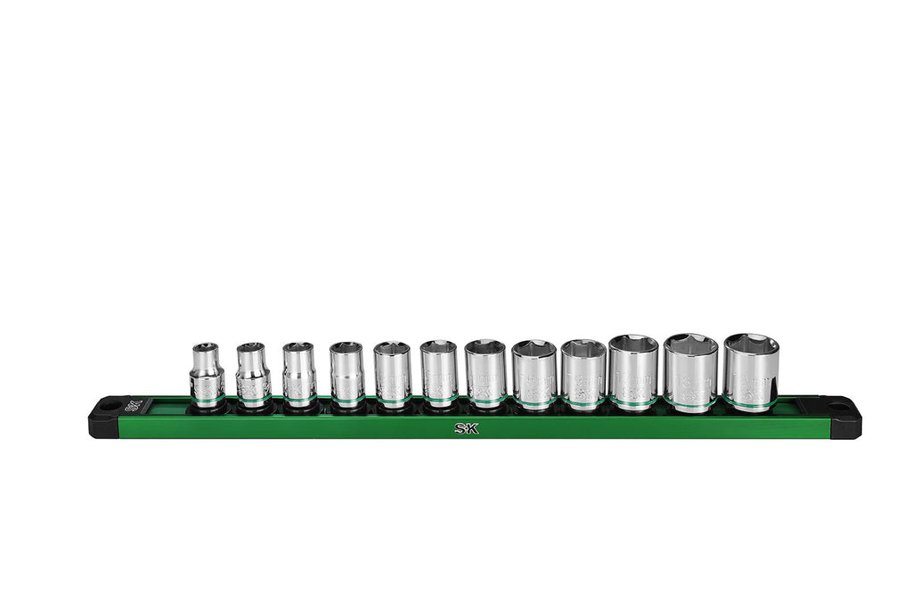 SK Tools USA - 3/8" Drive, 12 Piece, 6 Point, Standard, Metric Chrome Socket Set