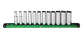 SK Tools USA - 3/8" Drive, 12 Piece, 6 Point, Metric, Deep Chrome Socket Set