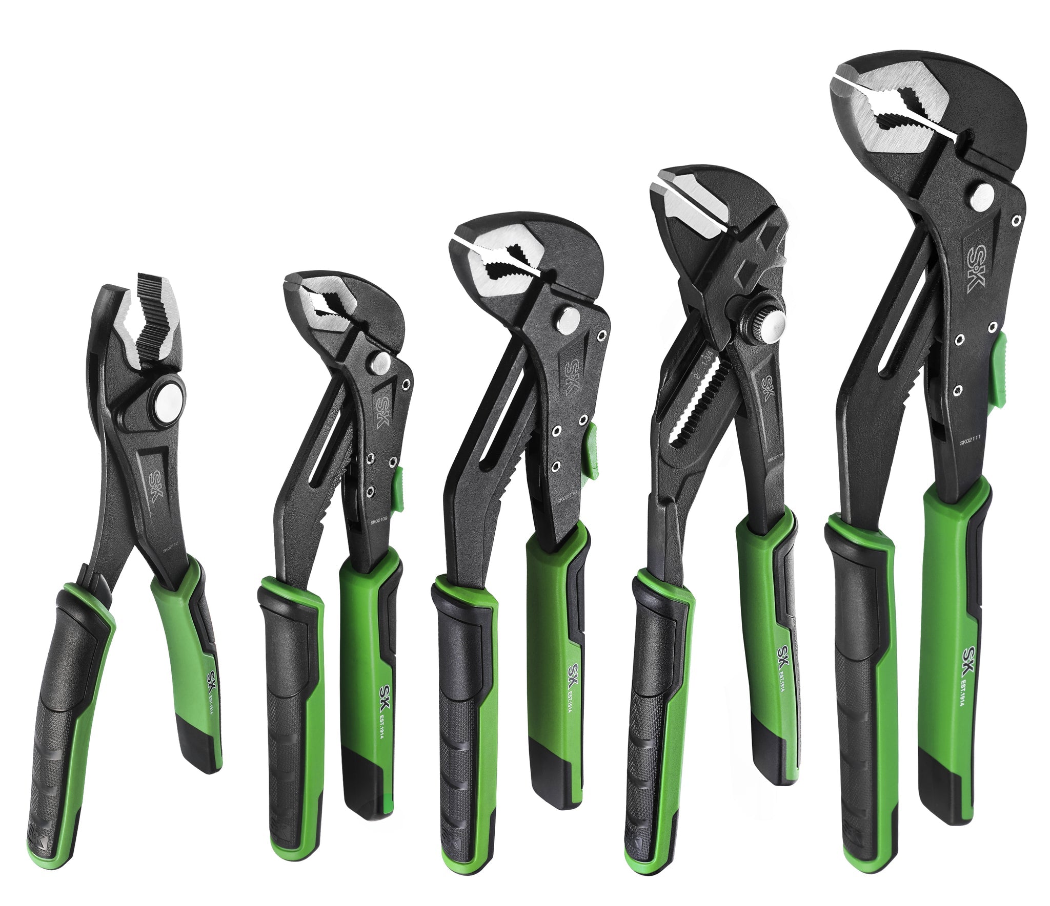 SK Tools USA - 5 Piece Dual-Material Multi-Purpose Pliers Set