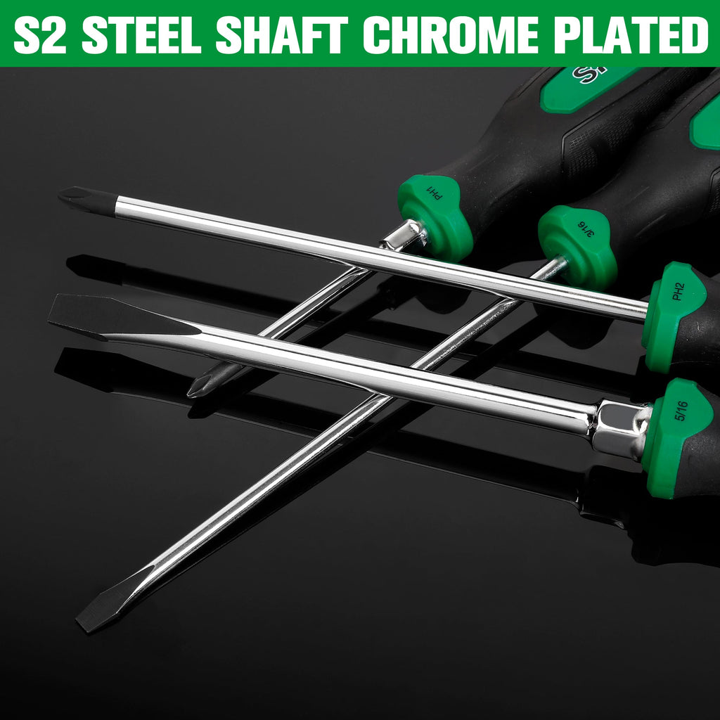 SK Tools USA - 10 Piece Dual-Material Magnetic Combination Screwdriver Set