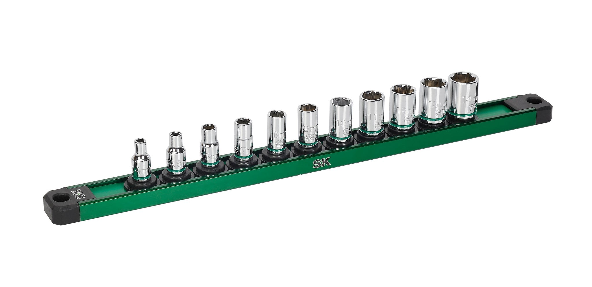 SK Tools USA - 1/4" Drive, 11 Piece, 6 Point, Metric, Standard Chrome Socket Set