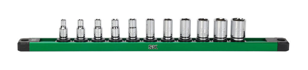 SK Tools USA - 1/4" Drive, 11 Piece, 6 Point, SAE, Standard Chrome Socket Set