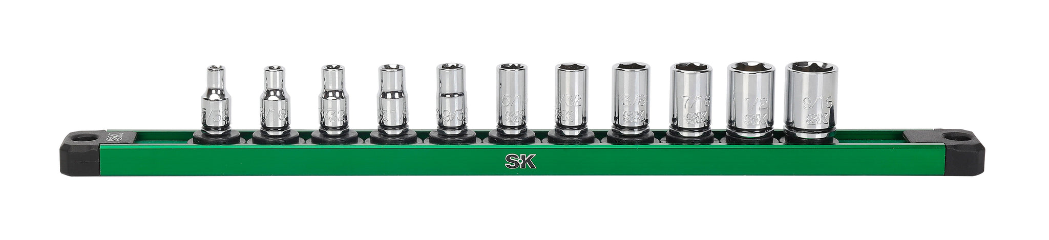 SK Tools USA - 1/4" Drive, 11 Piece, 6 Point, SAE, Standard Chrome Socket Set