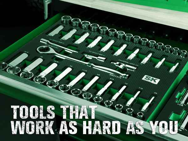 SK Tools USA - 52 Piece 1/2" Drive, 6 Point, Standard & Deep, SAE & Metric Chrome Socket Set