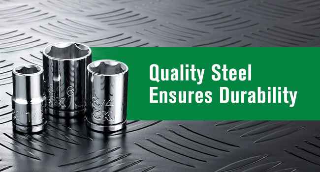 SK Tools USA - 1/2" Drive, 11 Piece, 6 Point, SAE, Standard Chrome Socket Set