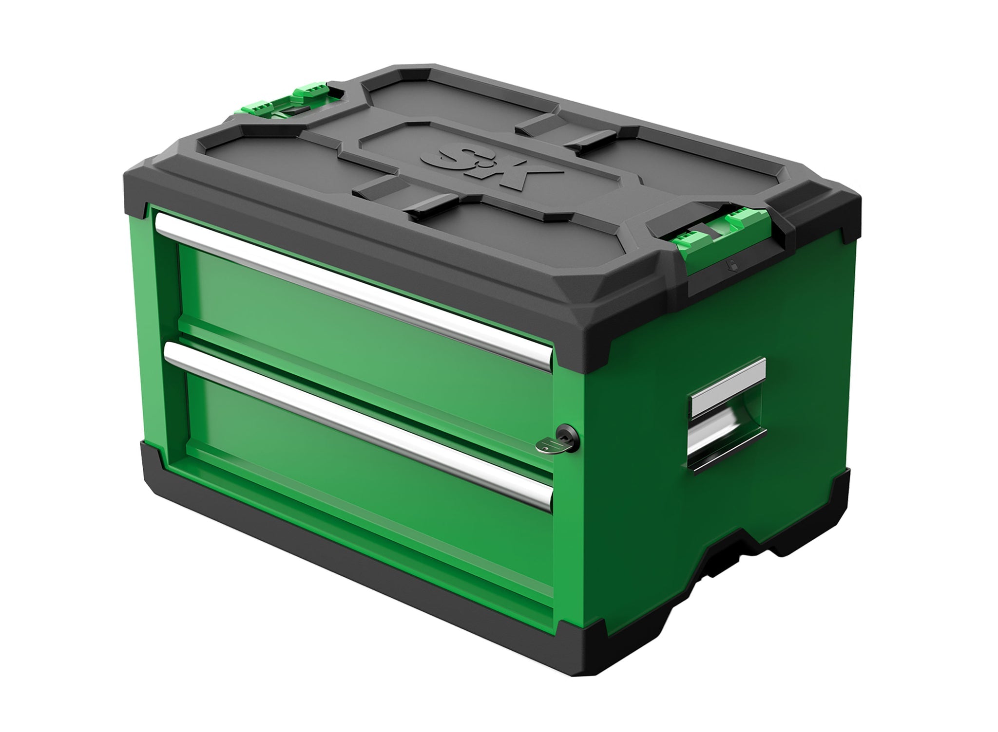 SK Tools USA - Modular Stackable Storage Tool Box, 2-Drawer Steel Box