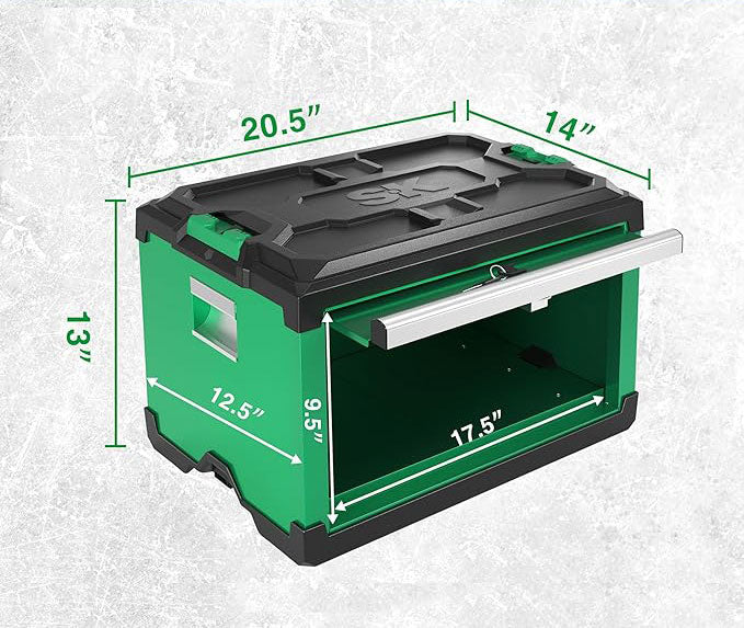 SK Tools USA - Modular Stackable Storage Tool Box, Lift-Up Sliding Door Steel Box