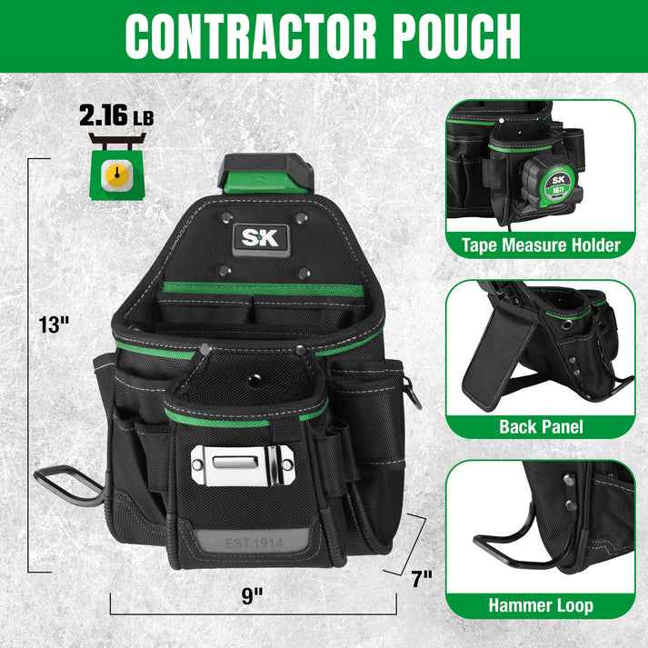 SK Tools USA - Heavy Duty Contractor Pouch, #SK03404