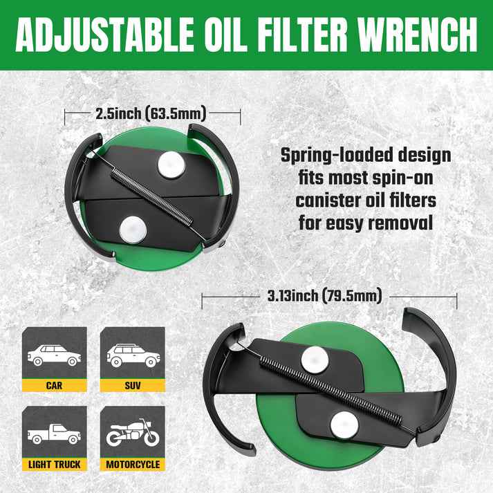 SK Tools USA - Adjustable Oil Filter Wrench, #SK03484