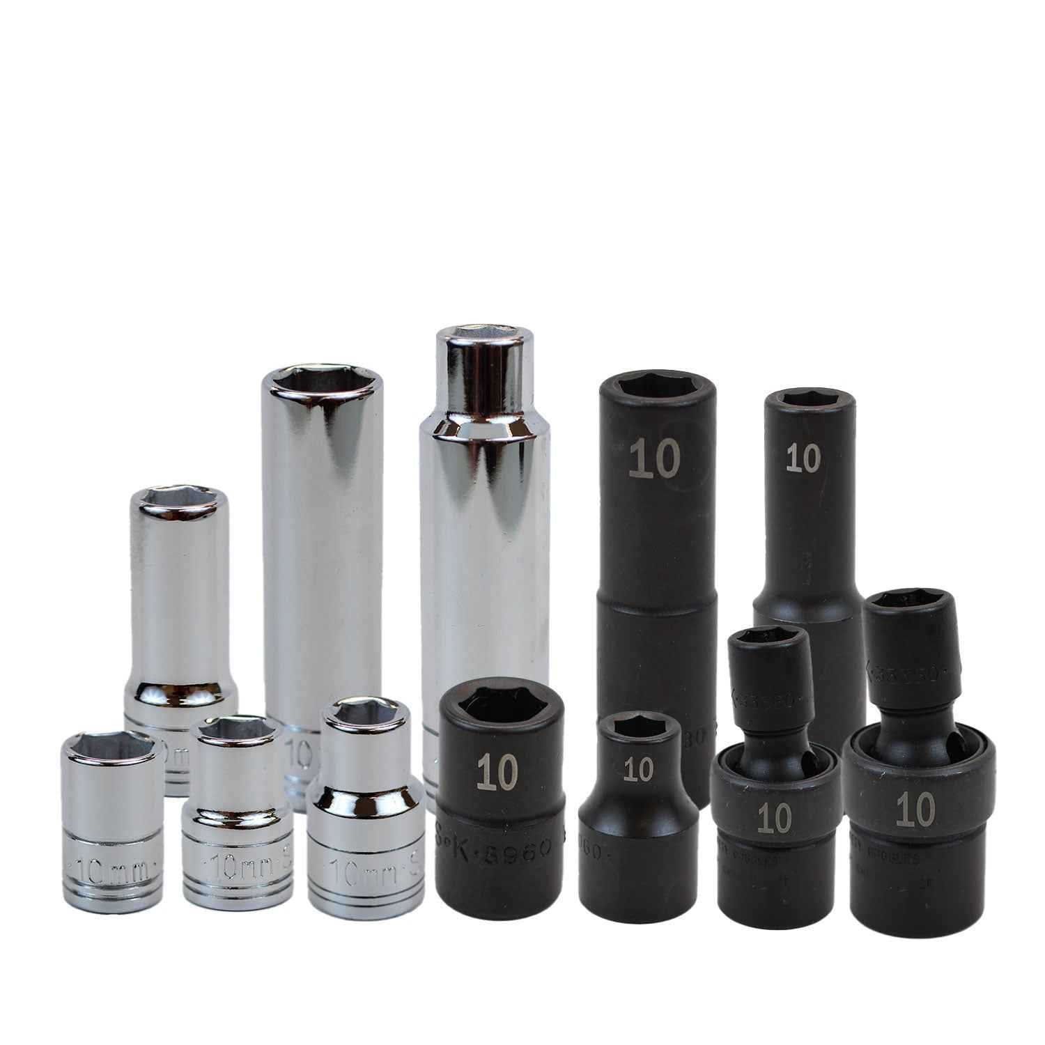 SK Tools USA - 12 PIECE 10MM SOCKET SET