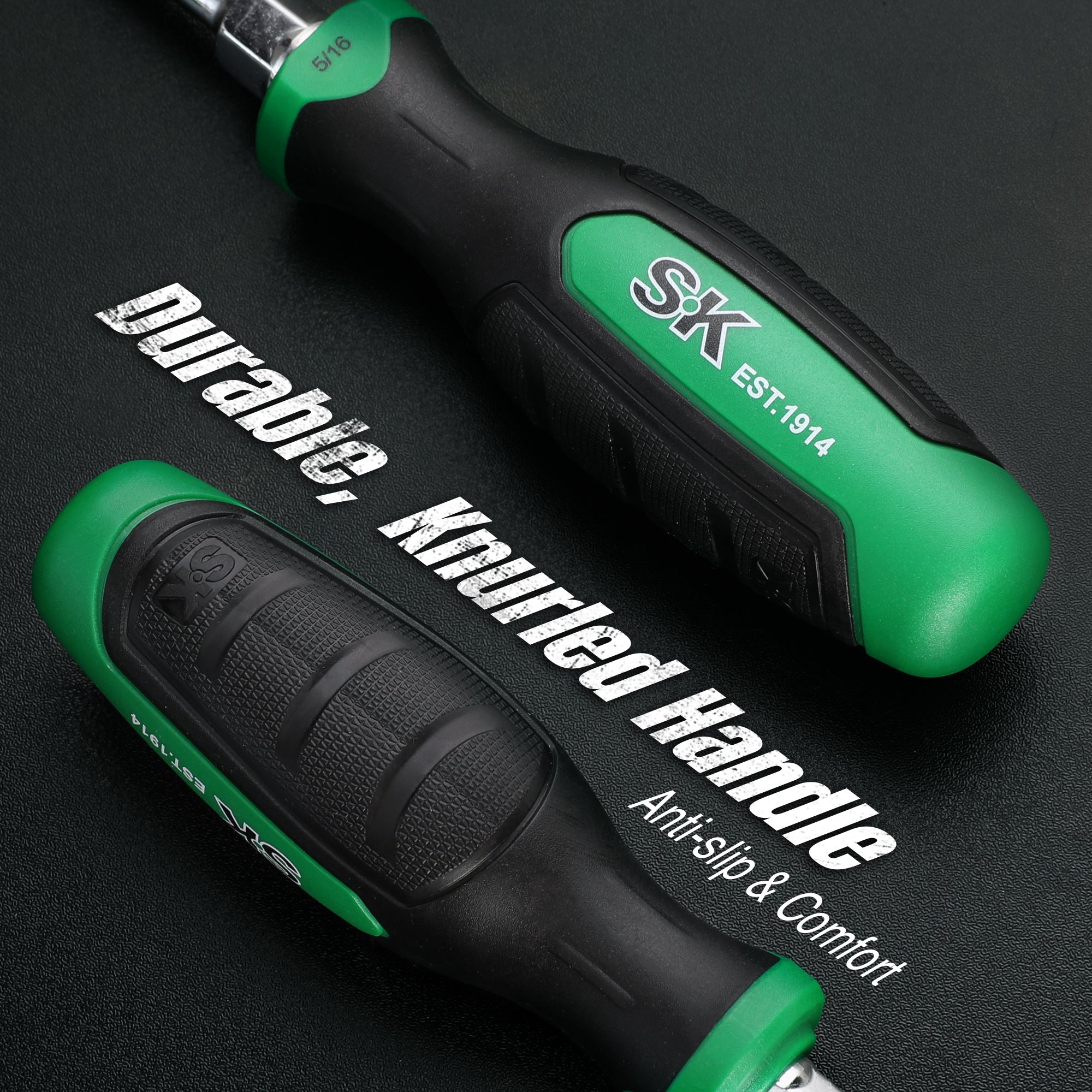 SK Tools USA - 10 Piece Dual-Material Magnetic Combination Screwdriver Set