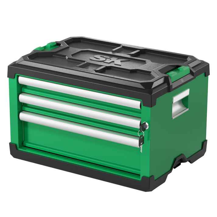 SK Tools USA - Modular Stackable Storage Toolbox, 3-Drawer: 2 Shallow, 1 Deep