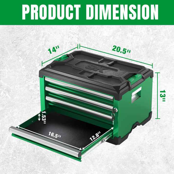 SK Tools USA - Modular Stackable Storage Toolbox, 4-Drawer, #SK03146