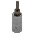 VIM Tools - Hex Bit, Satin Chrome 3/8” sq. dr. Bit Holder (3mm-9mm)