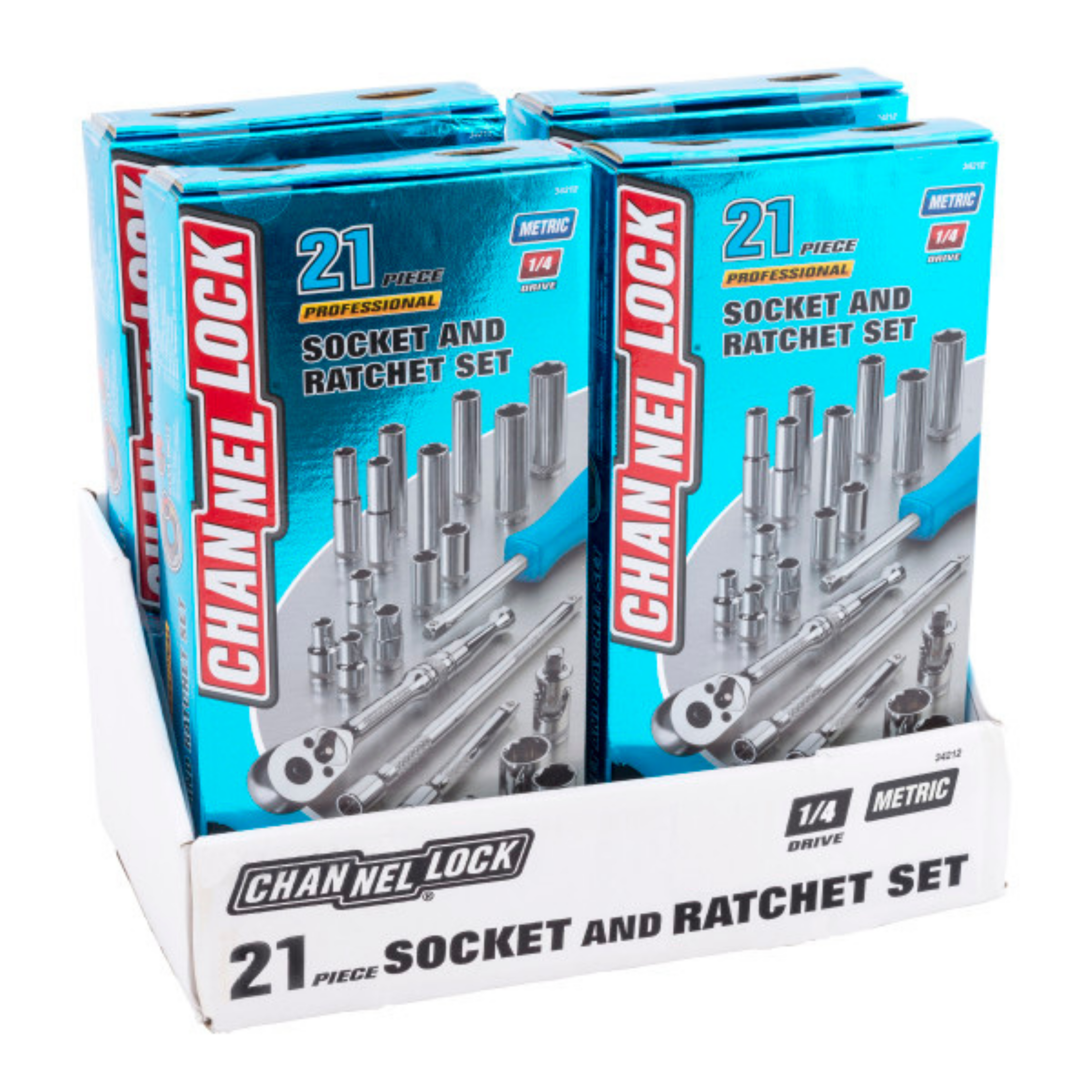 Channellock 21pc 1/4" Metric Drive Socket Set