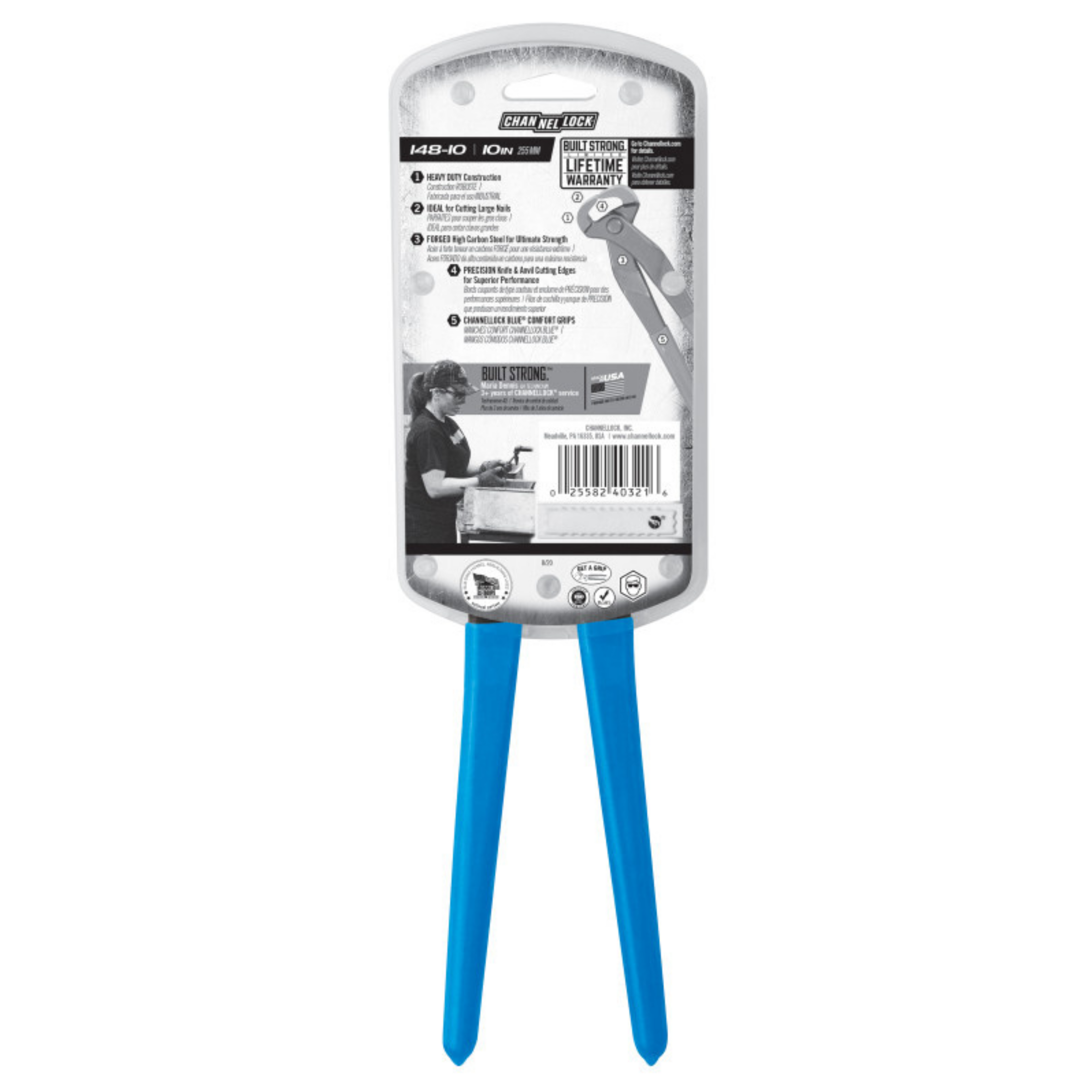 Channellock 10-Inch End Nipper Cutting Pliers