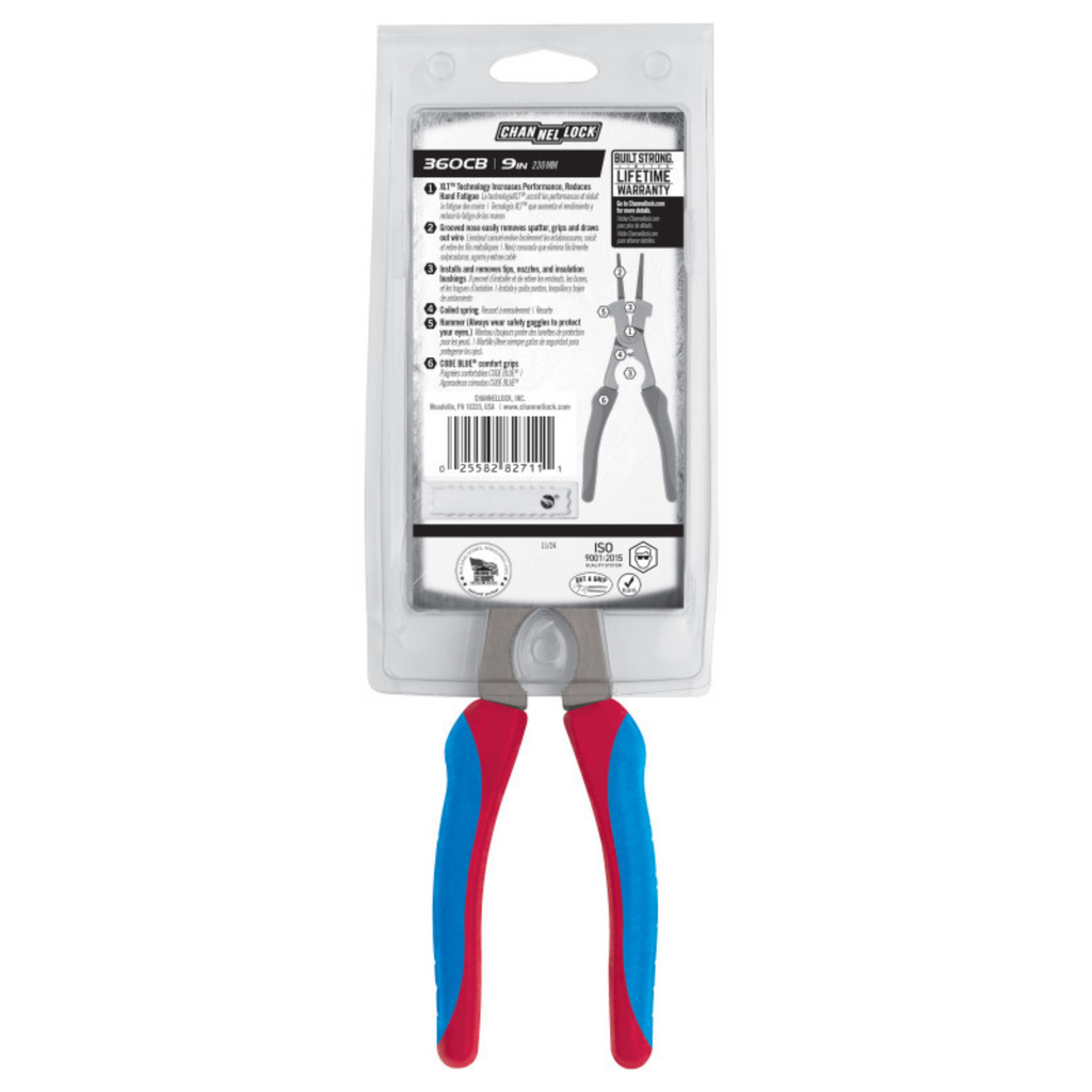 Channellock Welder's Pliers 9-Inch CODE BLUE for Precision and Durability