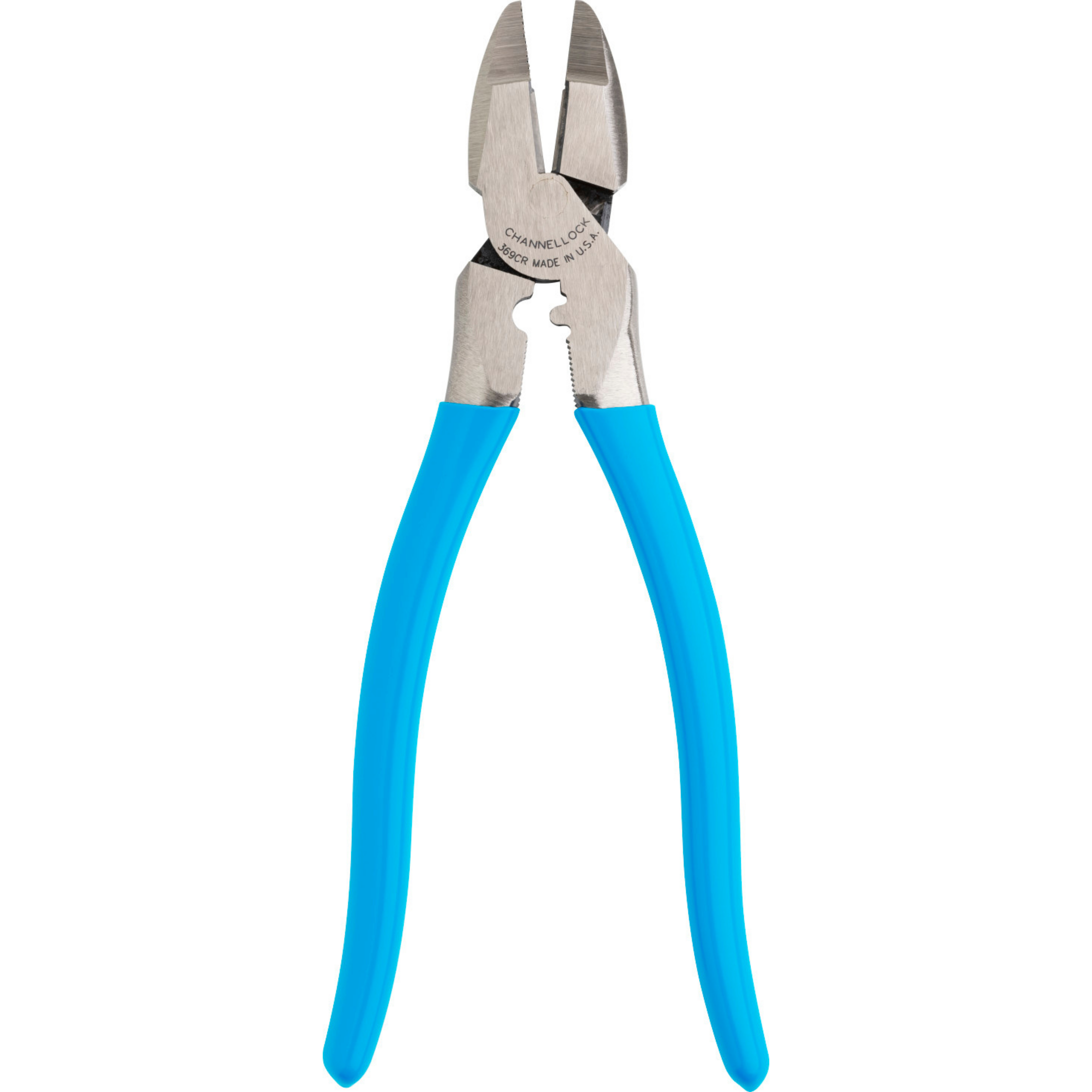 Channellock Linemen Pliers 9.5-Inch XLT Round Nose with Crimper
