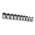 SK Tools USA - 10 Piece 1/4" Drive 12 Point Standard Metric Chrome Socket Set