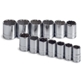 SK Tools USA - 13 Piece 1/2" Drive 12 Point Standard Metric Chrome Socket Set