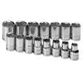 SK Tools USA - 15 Piece 1/2" Drive 6 Point Standard Metric Chrome Socket Set