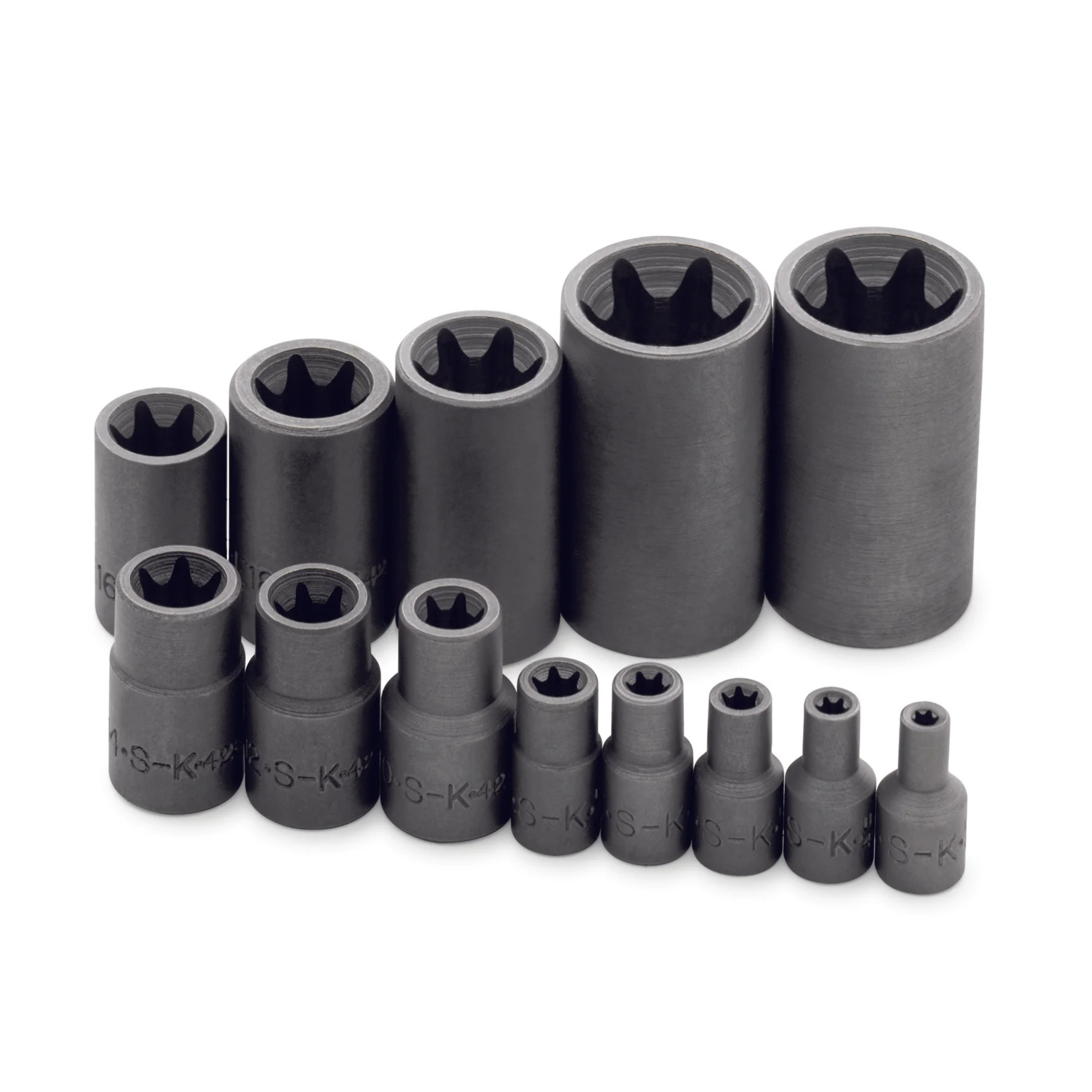 SK Tools USA - 13 Piece 1/4", 3/8" and 1/2" Drive Female TORX® Socket Set