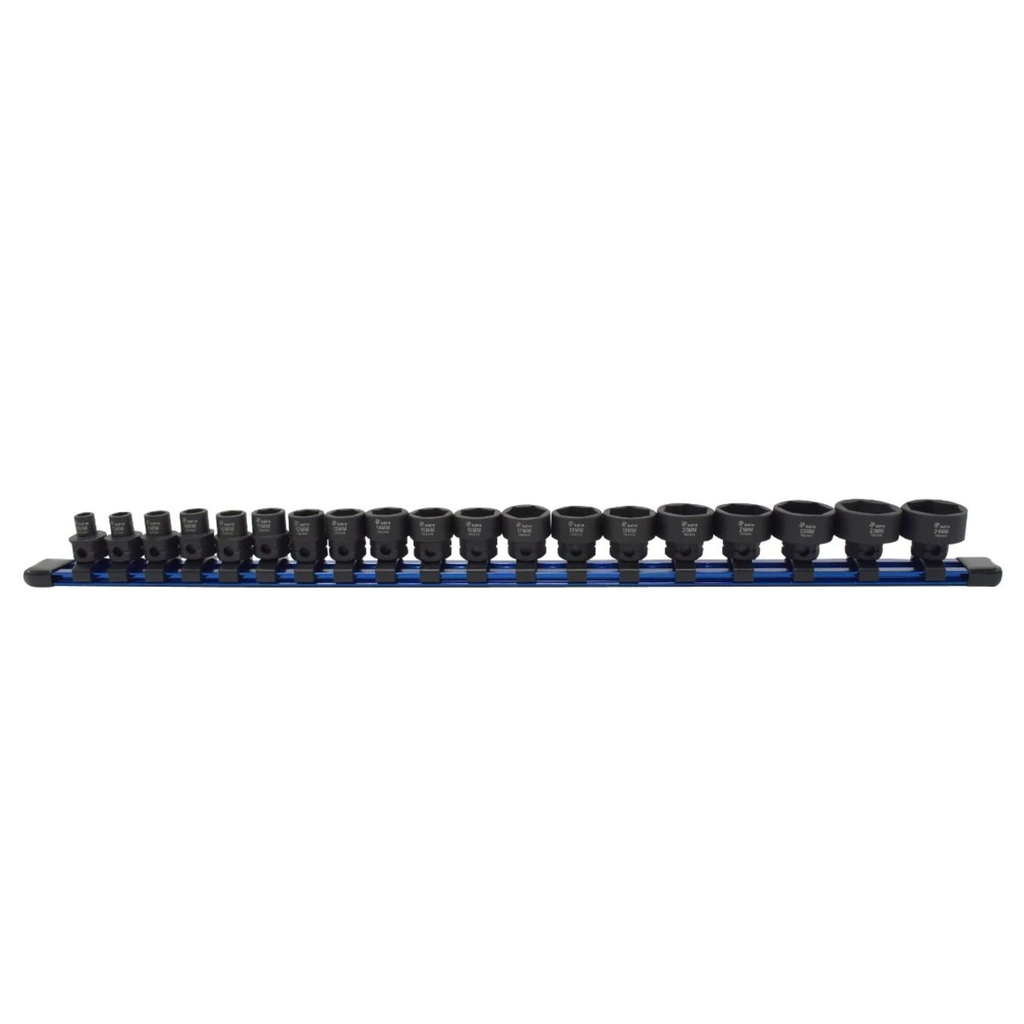 Astro Pneumatic - 19pc 3/8" Drive Low Profile Nano Impact Socket 6-24mm - No Skips