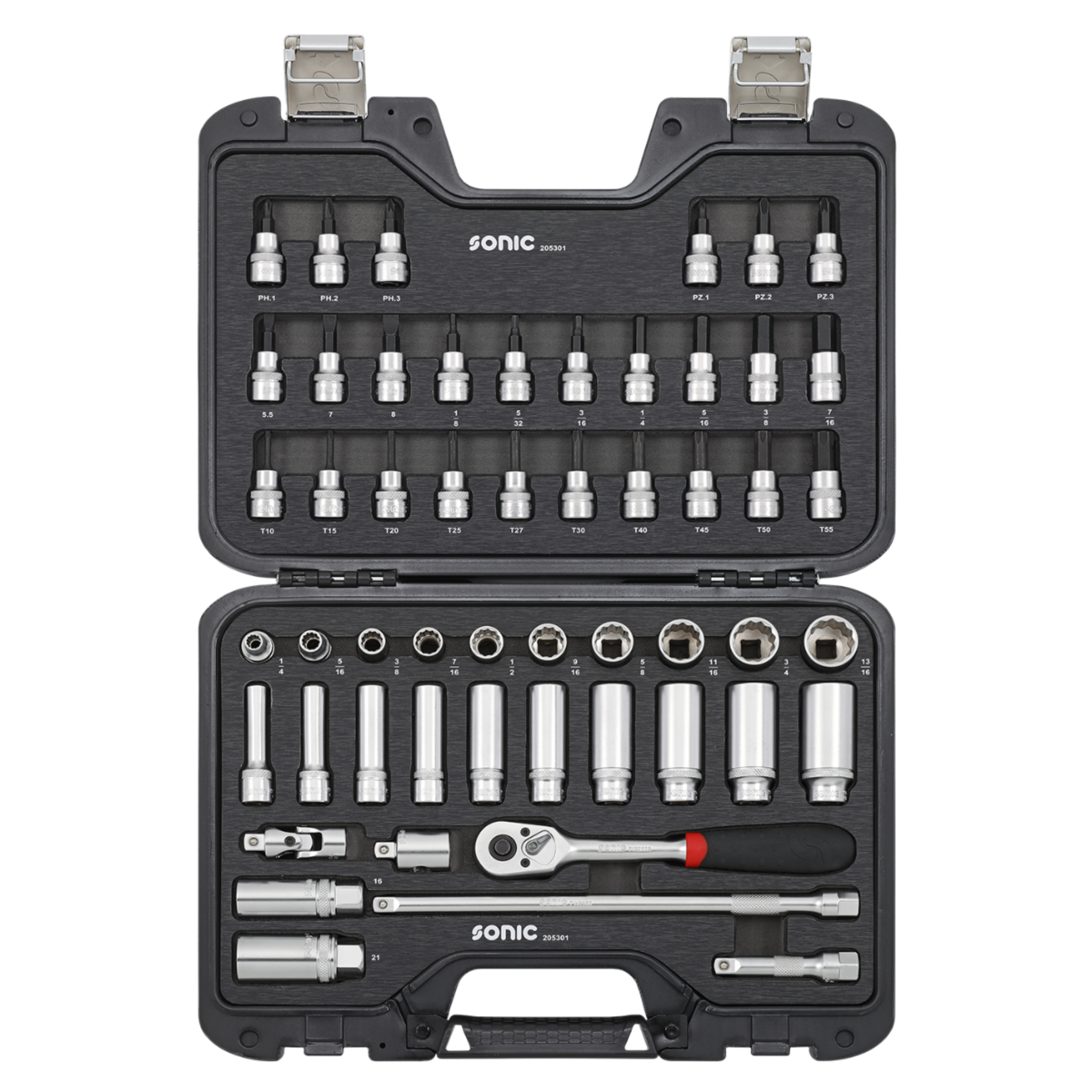 Sonic Tools - MCS Socket and Bit Socket Set 3/8", 53-PCS SAE