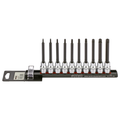 Sonic Tools - 3/8" Drive TX Bit Tamperproof Socket Set on Rail, 10-PCS