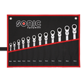 Sonic Tools - Flexible Ratcheting Wrench 12pt. Set in Pouch, 12 pcs.