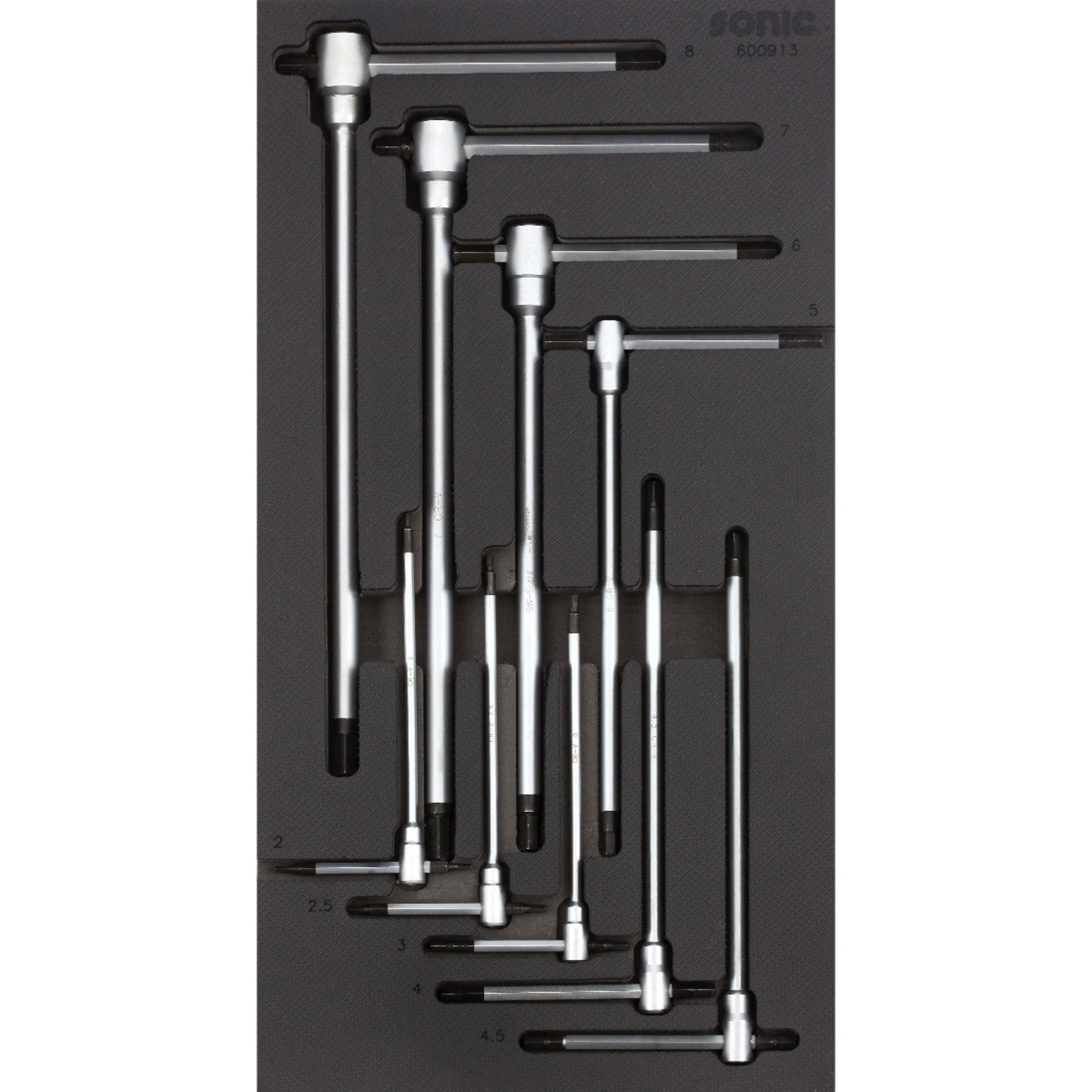 Sonic Tools - Hexagon T-Handle Set, 9-PCS - SMALL SFS