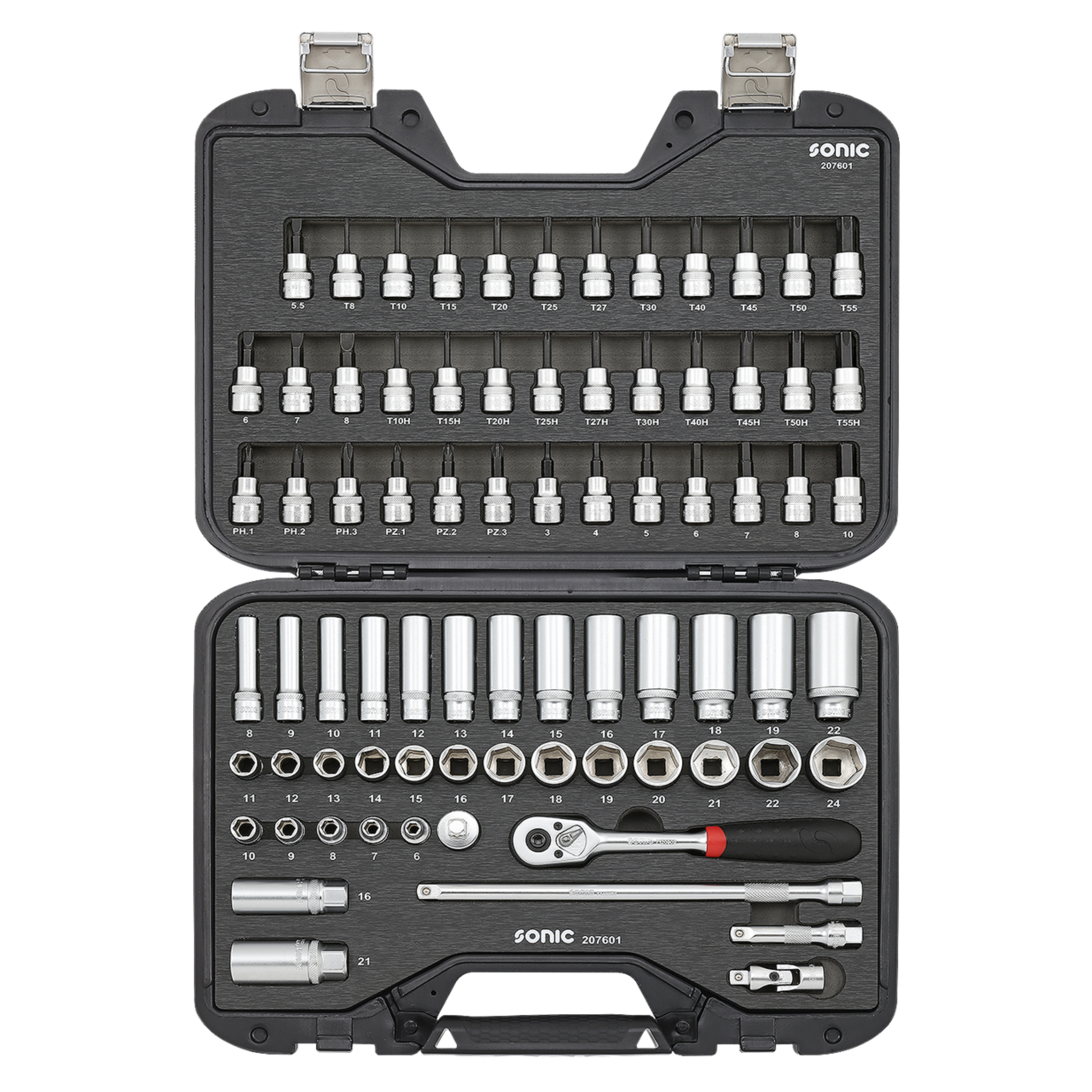 Sonic Tools - MCS Metric Socket & Bit Socket Set 3/8", 76-PCS - Ridge Toolbox