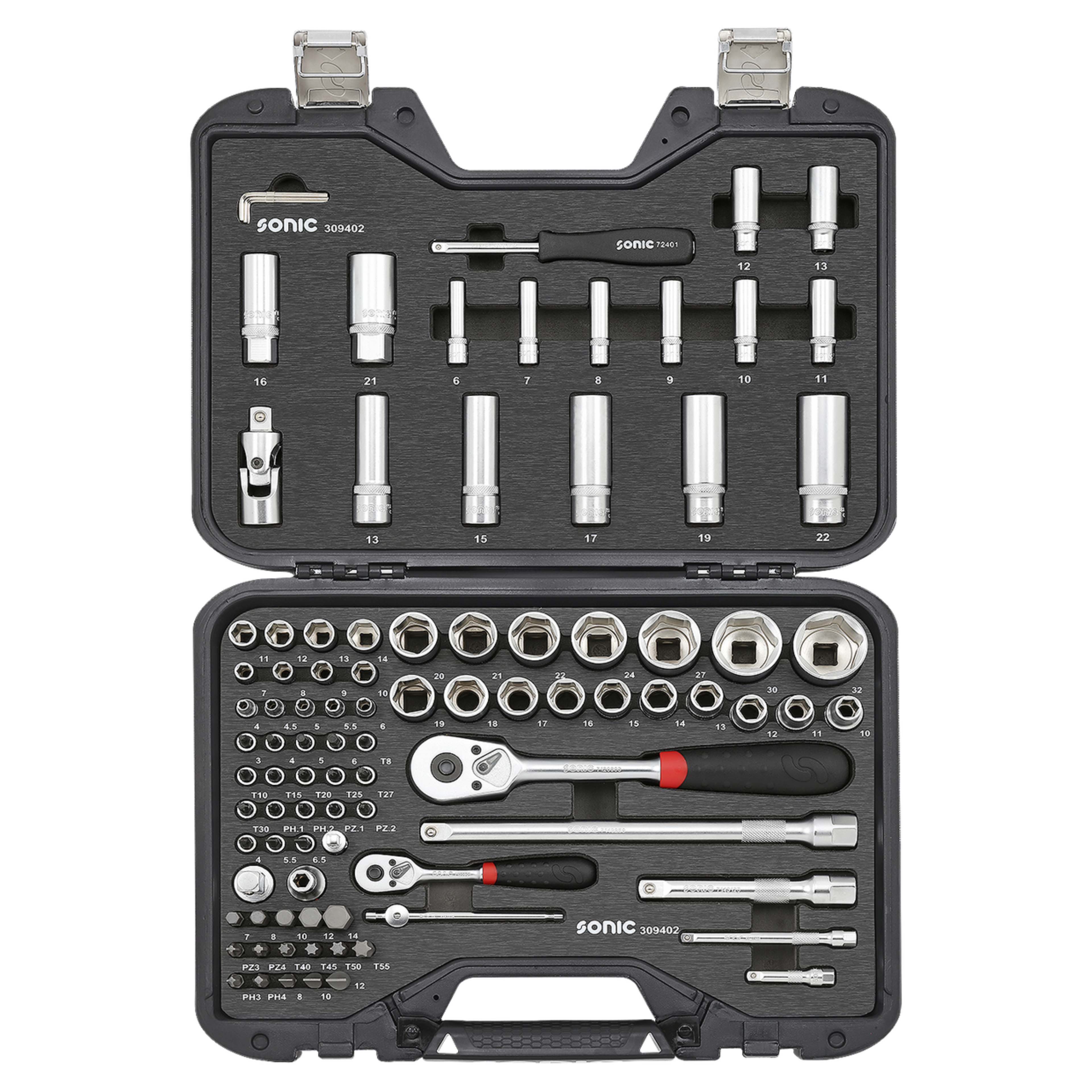 Sonic Tools - MCS Combination Set 1/4", 1/2", 94-pcs. - Ridge Toolbox