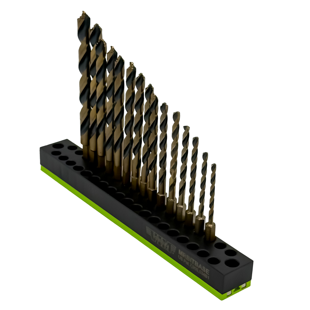 VIM Tools - 15 Piece Power Drive M35 Drill Bit Set with Magnetic Base