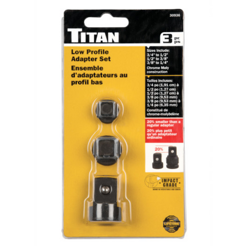 3 pc. Increasing Low Profile Impact Socket Adapter Set (30936)