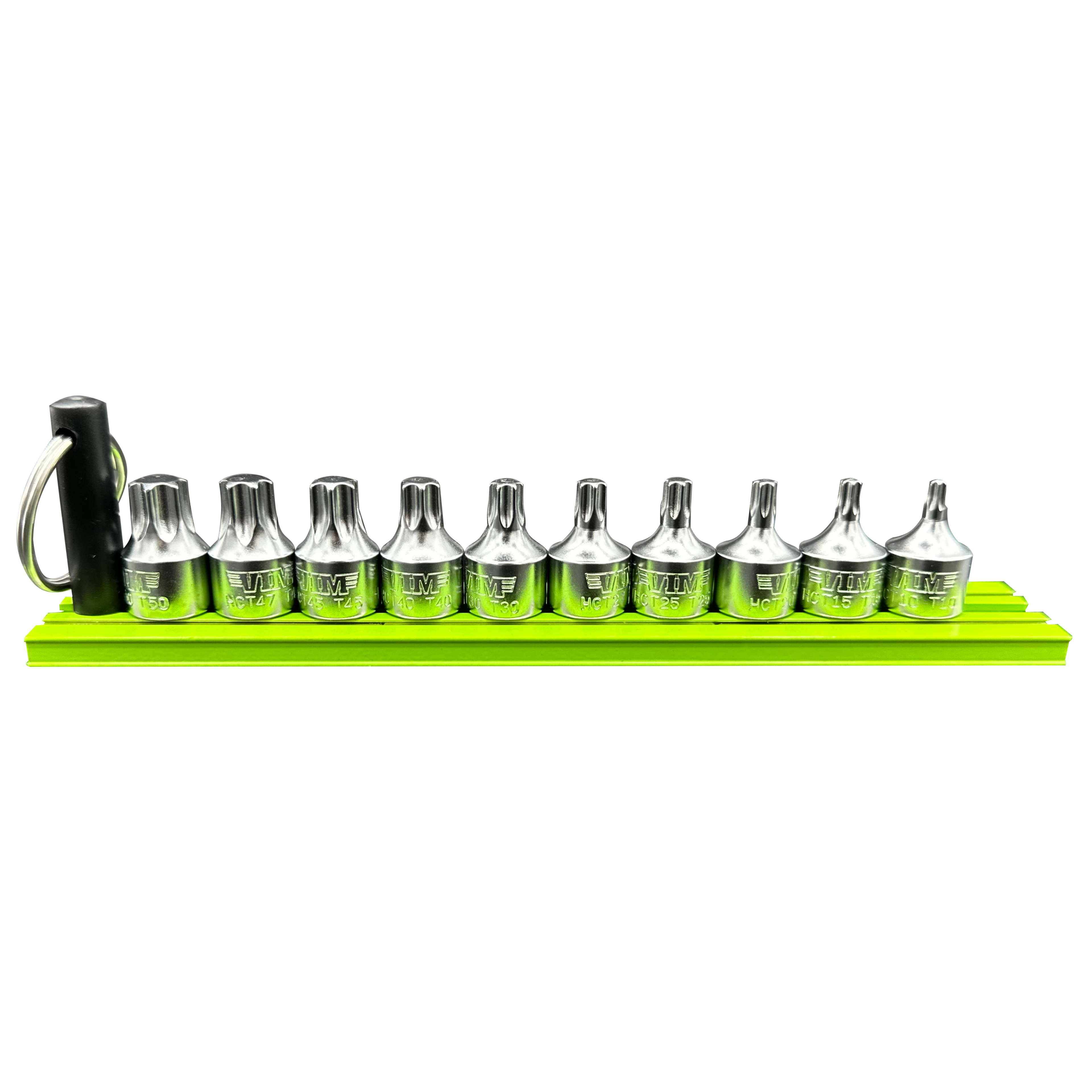 VIM Tools - 10 PIECE HALF CUT STUBBY TORX SET ON MAGRAIL