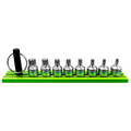 VIM Tools - 8 PC. TORX PLUS 1/4” DR. HALF CUT DRIVER SET W/ MAGRAIL
