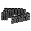 SK Tools USA - 28 Piece 1/2" Drive 6 Pt SAE Std and Deep Impact Socket Set