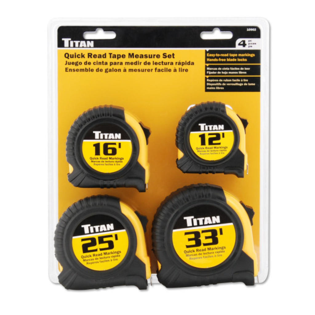 4 pc. Tape Measure Set (10902)