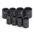 SK Tools USA - 8 Piece 3/8" Drive 6 Point Fractional Standard Impact Socket Set
