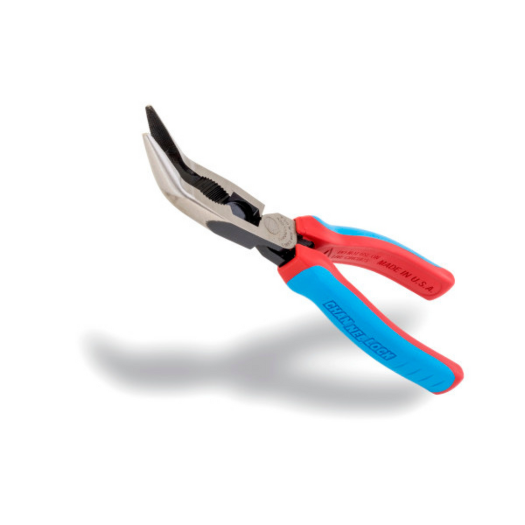 Channellock 8-Inch Bent Nose Pliers with Cutter - CODE BLUE® XLT™ Design