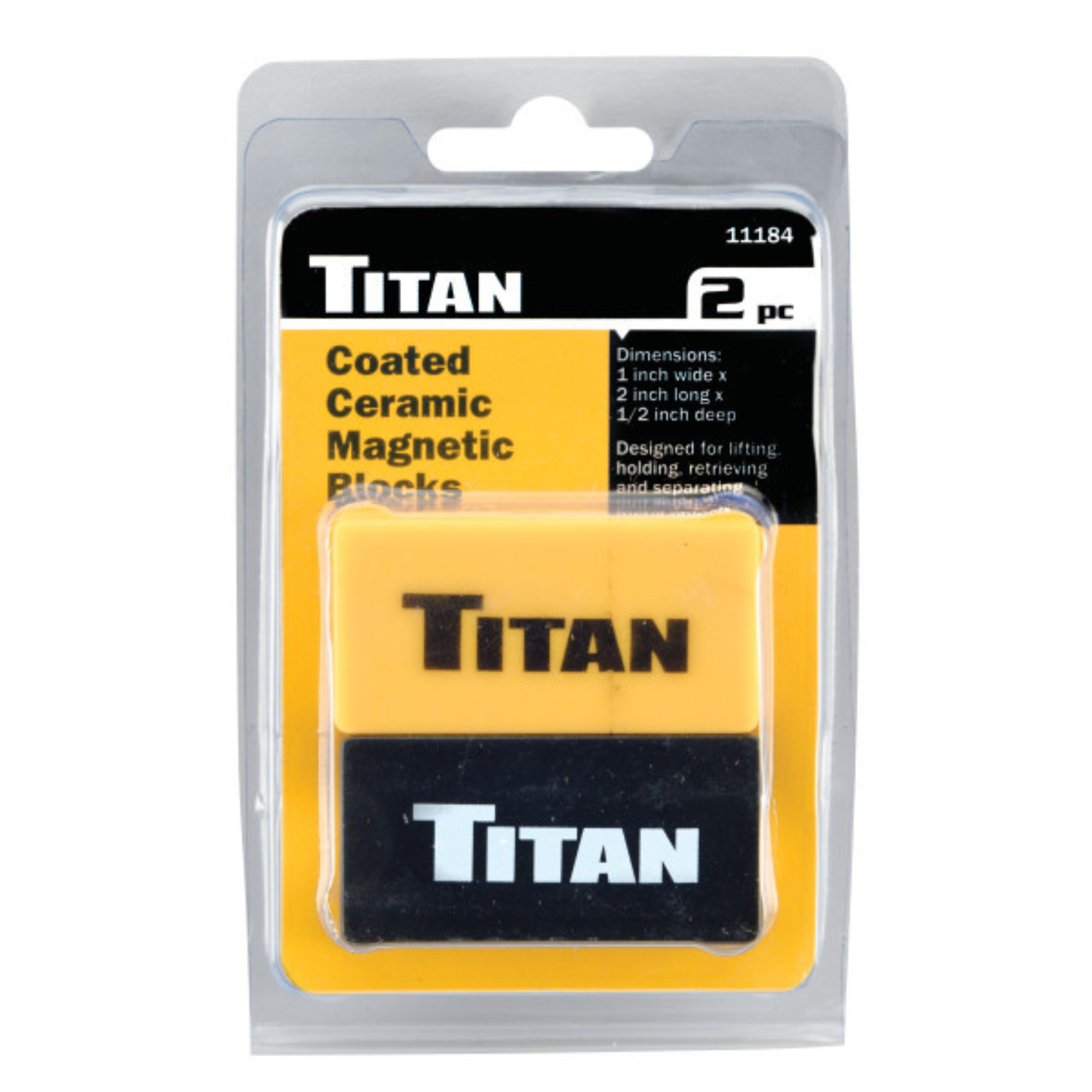 2 pc. Coated Ceramic Magnetic Blocks (11184)