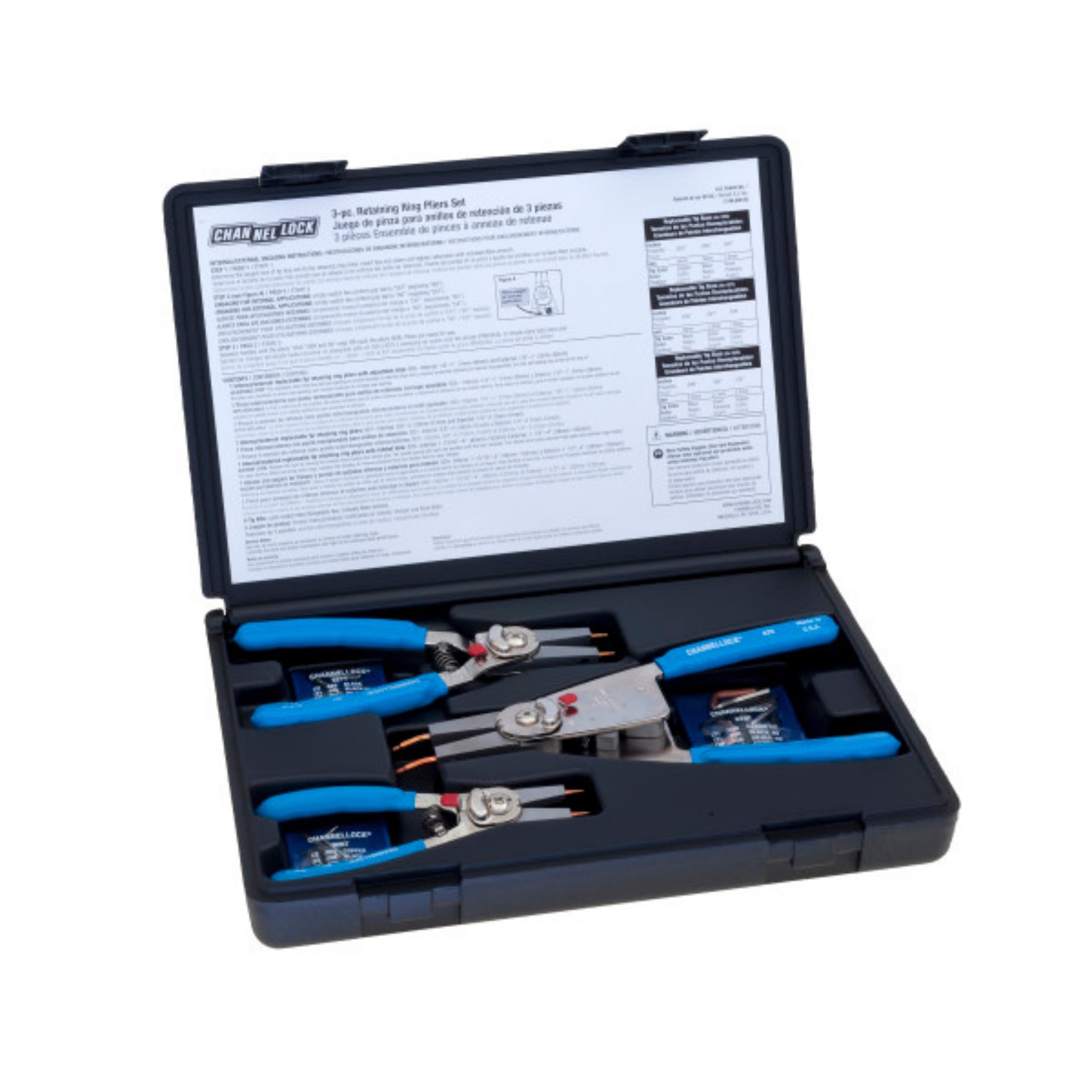 Channellock 3pc Convertible Retaining Ring Pliers Set