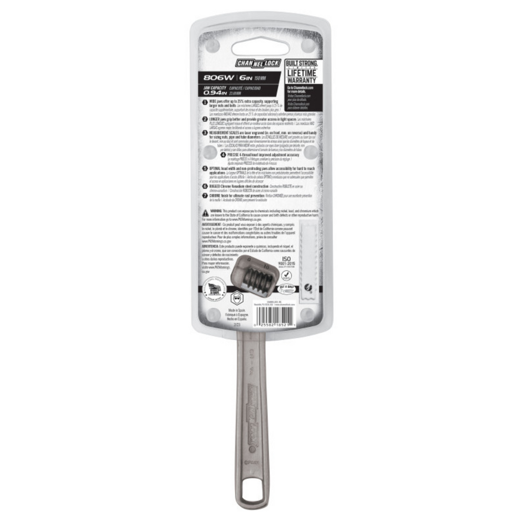 Channellock 6-Inch Adjustable Wrench