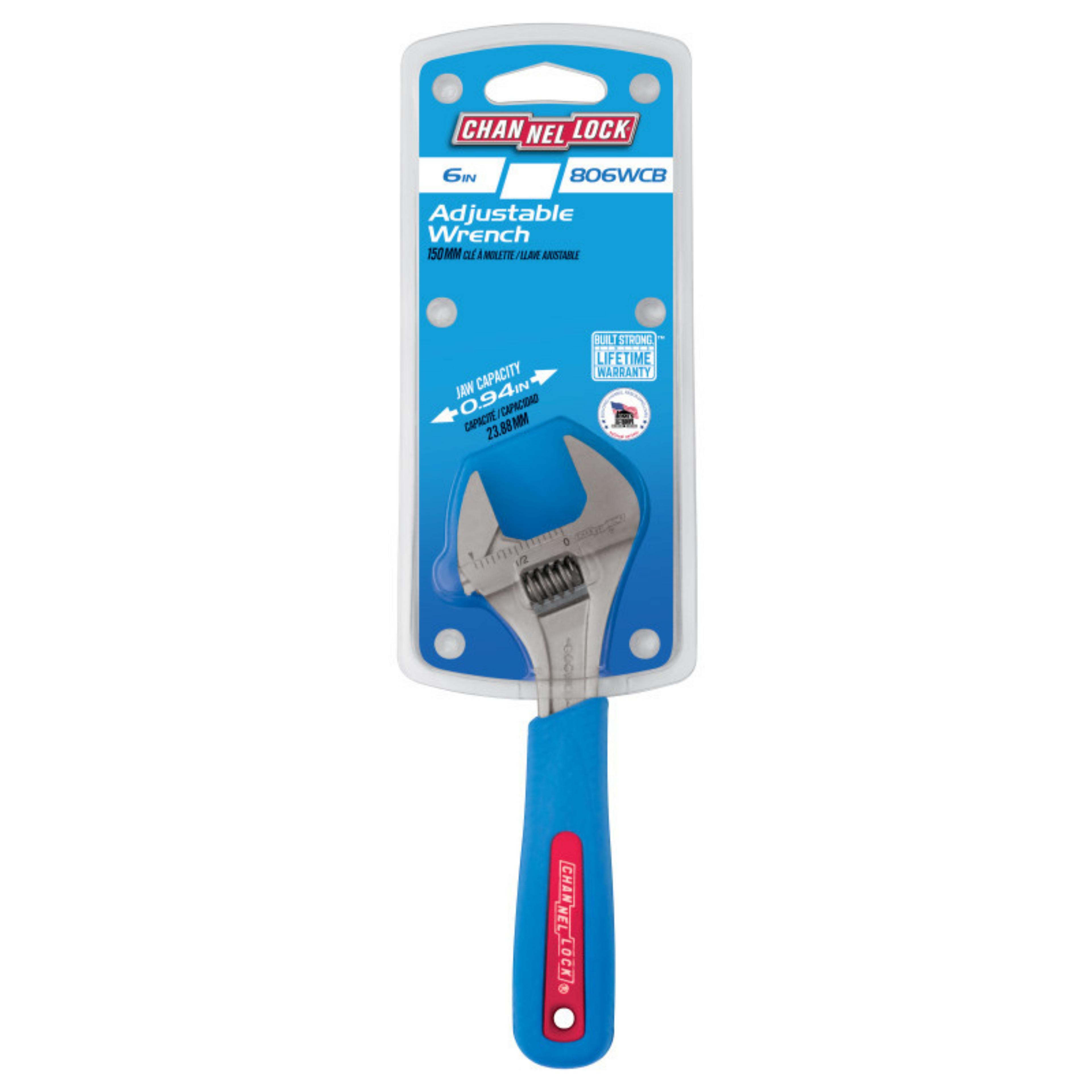 Channellock 6-Inch CODE BLUE® Adjustable Wrench