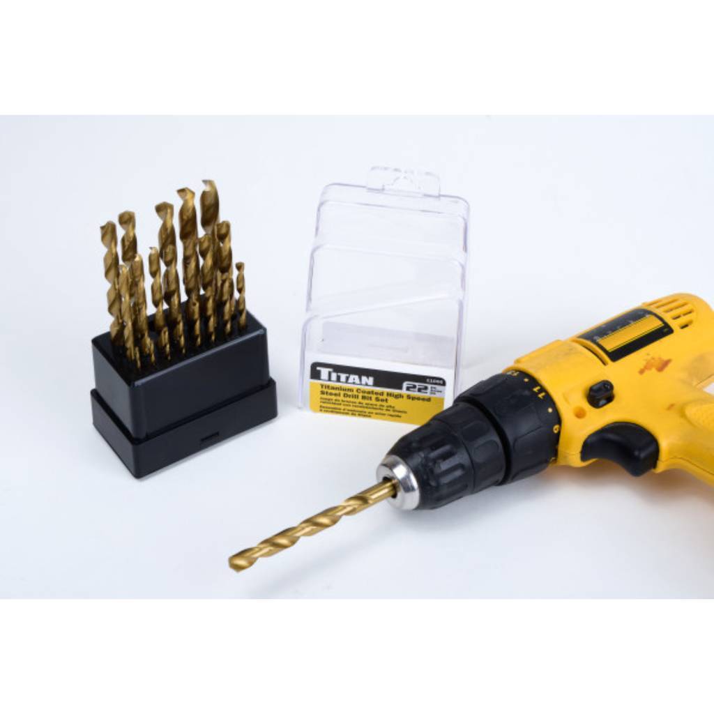 22 pc. Titanium Coated Drill Bit Set (11006)