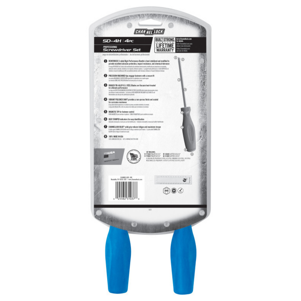 Channellock 4pc Standard Screwdriver Set