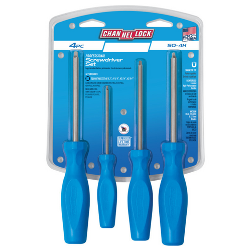 Channellock 4pc Square-Recess Screwdriver Set