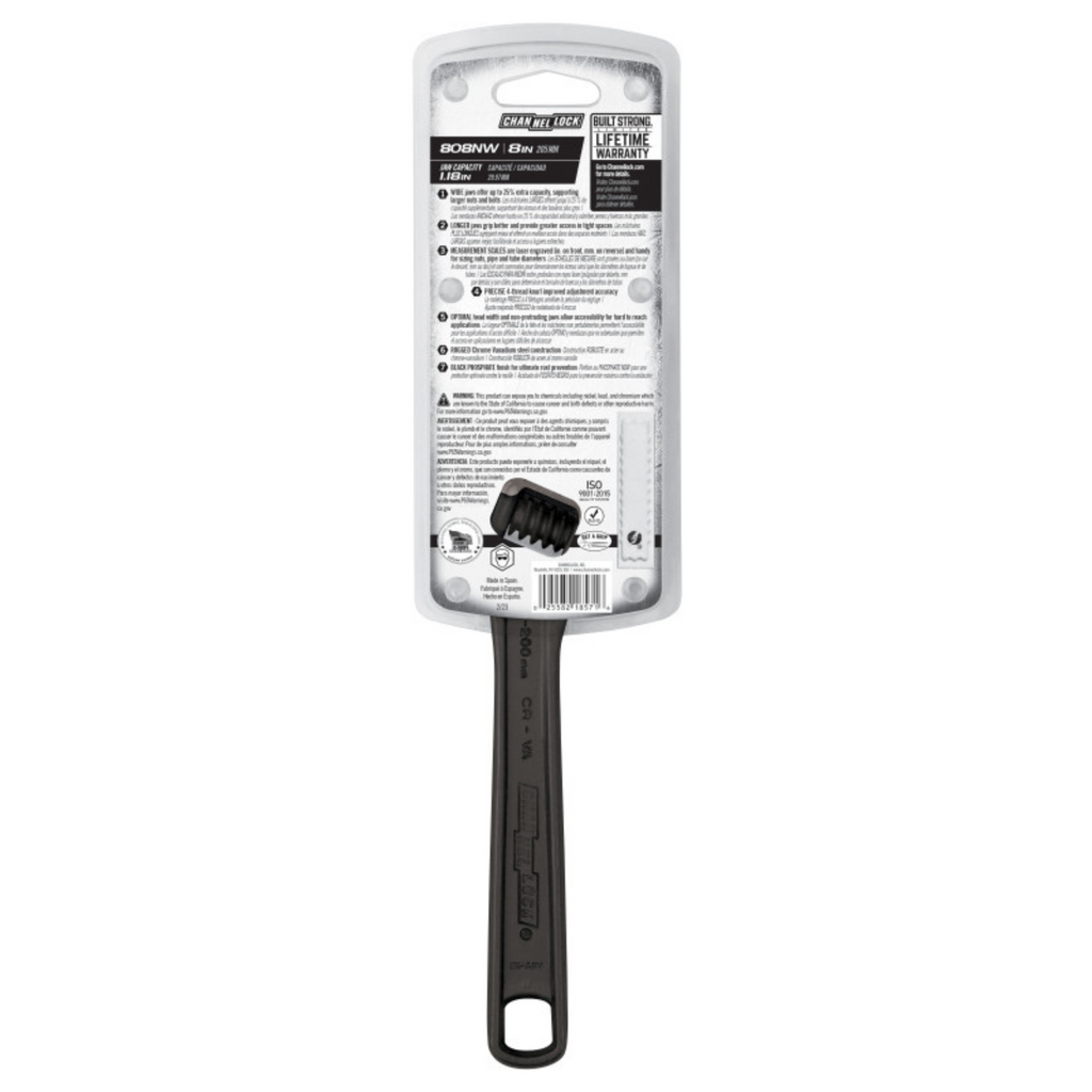 Channellock 8-Inch Adjustable Wrench